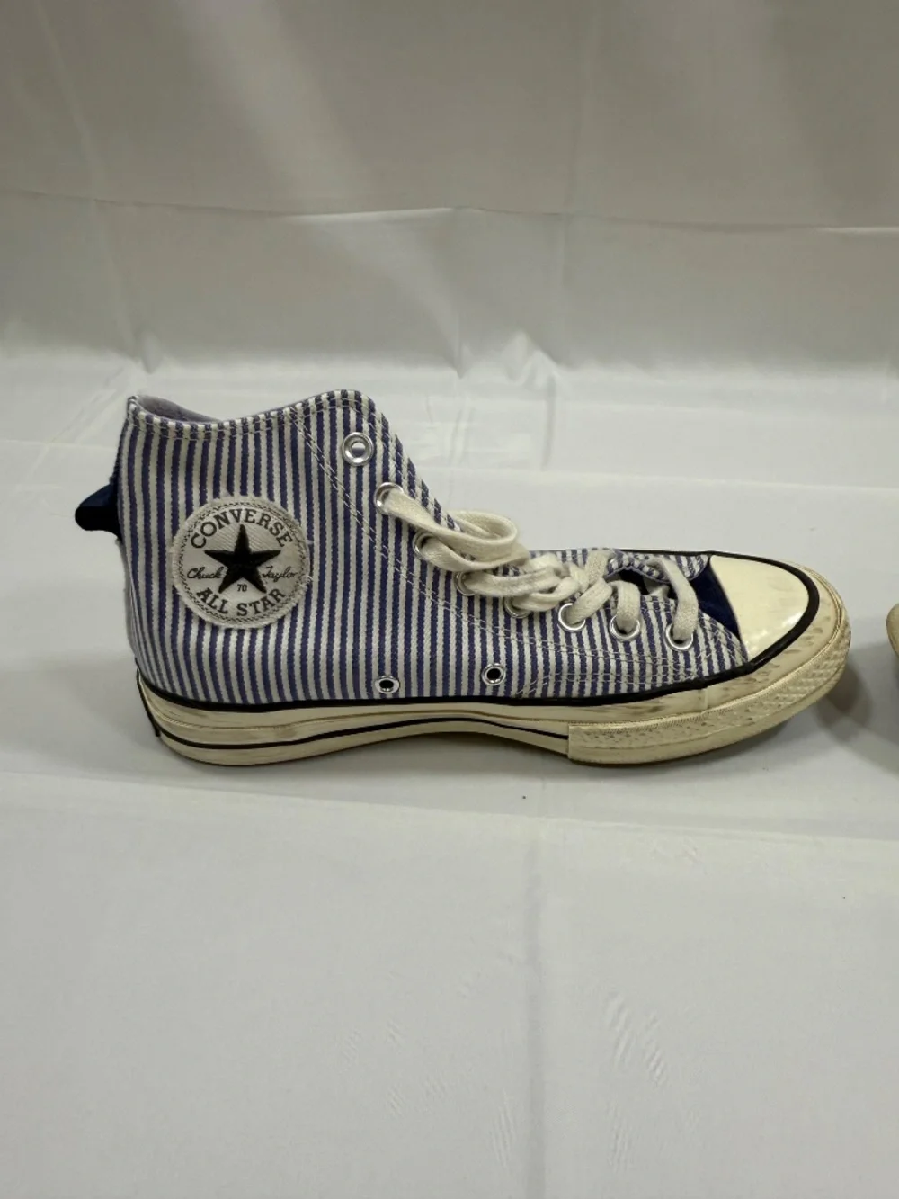 Blue Striped Converse